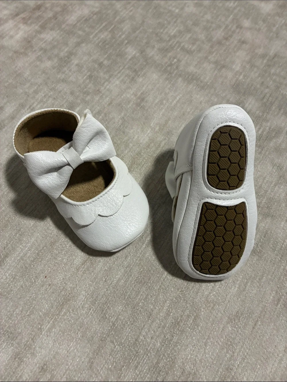 White Bow Baby Mary Jane Shoes